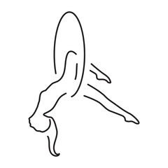 gymnastics icon isolated on white background, vector illustration.