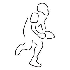 rugby icon isolated on white background, vector illustration.