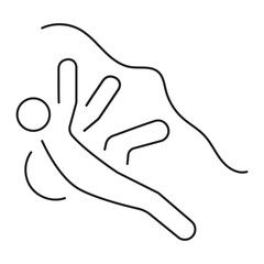 mountaineering icon isolated on white background, vector illustration.