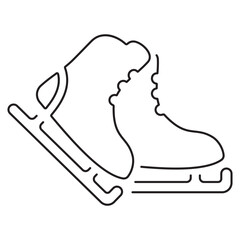 skates icon isolated on white background, vector illustration.