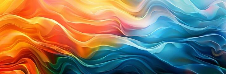 Fototapeta premium Abstract background with colorful waves