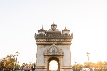 Obraz premium arc de triomphe replica in vientiane laos