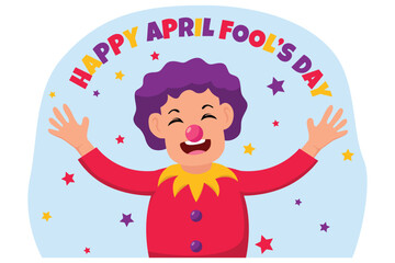 April Fools Flat Illustration Design