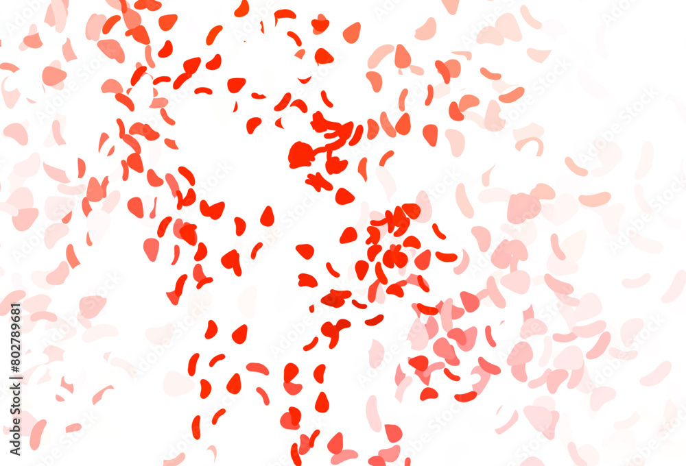 Poster light red vector texture with random forms.