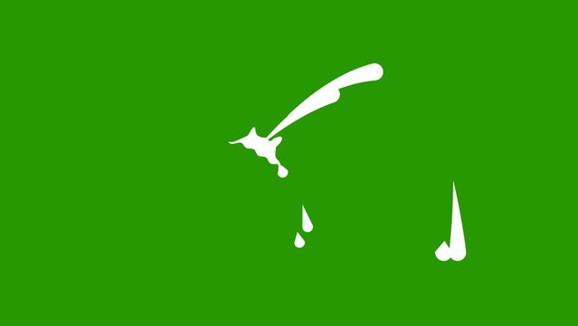 Crying tears drop effect. Funny Tears animation visual effect