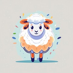 Fototapeta premium illustration of a sheep