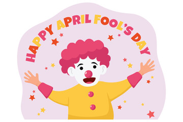 April Fools Flat Illustration Design