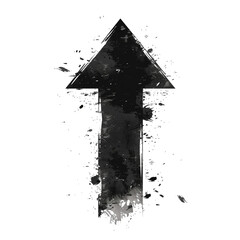 Up arrow vector isolated on transparent background
