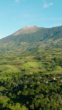 Canlaon city near volcano and farmland. Negros, Philippines