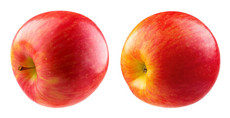 Red apple from different angles isolated on a transparent background.