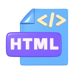 HTML File 3D Illustration Icon