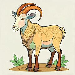 illustration of a goat