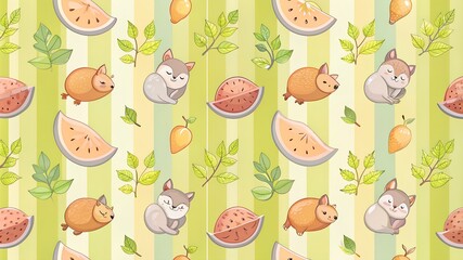 squirrel pattern background