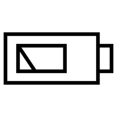 Battery icon vector illustration. battery charging sign and symbol. battery charge level