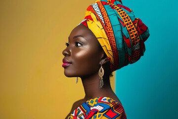 African woman in traditional african clothes