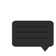 black speech bubble icon