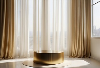 curtains in the window