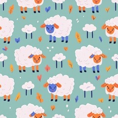 Graphic of a goat pattern 