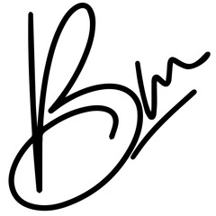 Letter B Signature