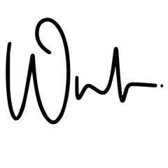Letter W Signature