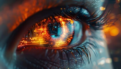 Enhance the beauty of this eye with vibrant colors and intricate details. Make the eye appear to be a portal to another dimension, filled with mystery and wonder.