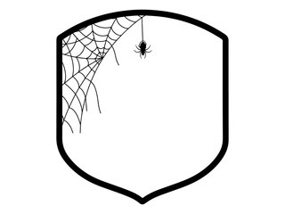 Halloween Frame Spider Webs Background
