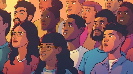 Diverse Audience Engaged in Lively Presentation or Discussion