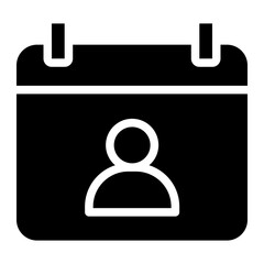 calendar with people sign icon