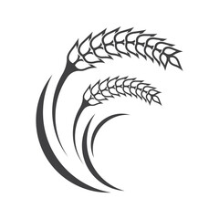 wheat and rice farming logo design