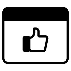 calendar with thumb up icon