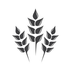 wheat and rice farming logo design