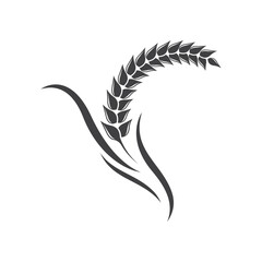 wheat and rice farming logo design