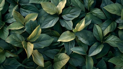 Vibrant green leaves creating a natural leafy backdrop. Lush Green wallpaper