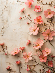 cherry blossom on wooden background