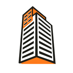 2D vector building logo.