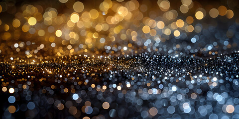 Background of abstract glitter lights, Background of abstract glitter lights gold and black de focused banner

