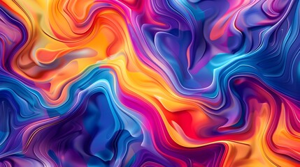 Vibrant Swirling Shapes in Dynamic Abstract Backdrop for Digital Art Presentations and Packaging Design