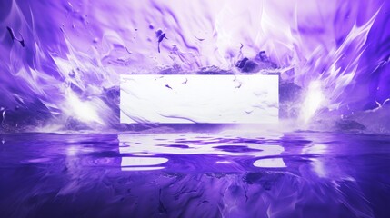 Purple Abstract Splash with White Frame