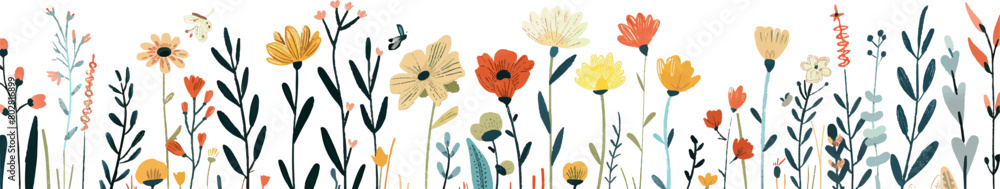 Poster a set of simple vector illustrations on a white background
