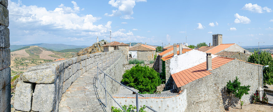 Panoramic view of Penamacor, a medieval village in the Beira Baixa region of Portugal.