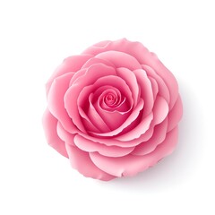 Noisette pink rose flower isolated on white background