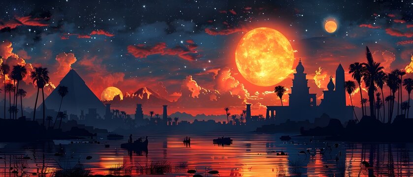 Divine Intervention in the Creation of the Egyptian Universe: A Mythological Silhouette