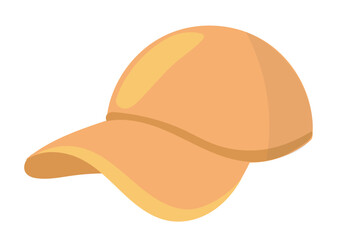 Fototapeta premium Summer baseball cap in flat design. Casual sport head accessory model. Vector illustration isolated.