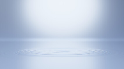 波紋の背景素材。光に反射するきれいな水面。3D（横長）