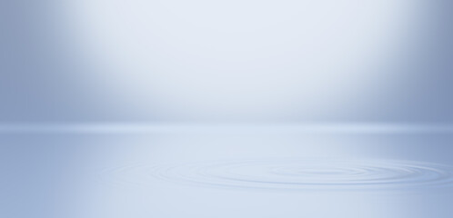 波紋の背景素材。光に反射するきれいな水面。コピースペース。3D（横長）