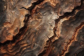 Fototapeta premium Detailed close-up of a piece of wood, suitable for backgrounds or textures