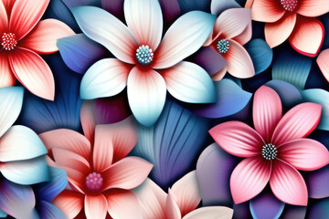 Fototapeta premium floral leaf pattern background design