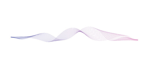 Wave lines smooth flowing dynamic isolated on white background. Technology, digital, communication, science, music concept vector background illustration