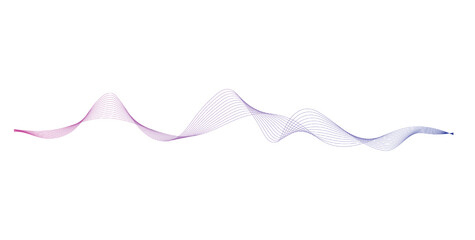 Wave lines smooth flowing dynamic isolated on white background. Technology, digital, communication, science, music concept vector background illustration