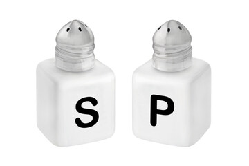 Salt and Pepper Shaker isolated on white background